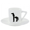 Espresso hrnček s podšálkou 100ml Maska ​​koňa