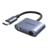 UGREEN CM231 Adaptér USB Type-C - Type-C + 3,5 mm jack, sivý UGREEN CM231 Adaptér USB Type-C - Type-C + 3,5 mm jack, sivý