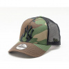 Dětská Kšiltovka New Era - MLB Clean 9FORTY Trucker - NY Yankees - Woodland Camo / Black dětské kšiltovky Youth (54-56 cm)