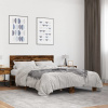 vidaXL Posteľný rám dymový dub 140x190 cm kompozitné drevo a kov - Hnedá - 91025-45284
