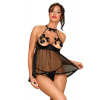 Zmyselná košieľka OBSESSIVE Delishya babydoll fialová S/M