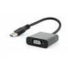 Gembird adaptér USB 3.0 (M) na VGA (F), čierny, blister AB-U3M-VGAF-01