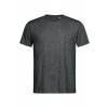 Luxusné tričko STEDMAN Crew neck, heather dark grey sivá, 2XL