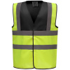 Yoko | HVW100 Hi-Vis bezpečnostná vesta_79.W100 Farba: black/hi vis yellow, Veľkosť: L