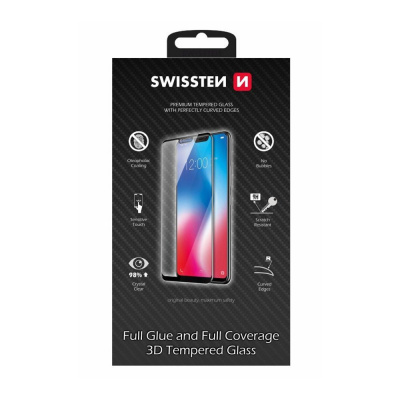 Swissten Ultra durable 3D Full Glue Ochranné tvrdené sklo, Apple iPhone 14 Pro, čierne 8595217480278