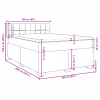 vidaXL Posteľný rám boxspring s matracom čierny 160x200 cm látka - Čierna - 145804-92978