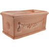 Terakotový truhlík s toskánskym dekorom girlandy 40cm 30848