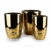 Kvetina 45 x 39 cm zlatá keramika (Neva Gold Set 3 Pots XL: 39xH45 L: 30xH42 M:)