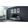 Cama Meble Tv stolík VIGO GLASS 180, biely mat/sivý lesk