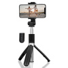 Media-Tech MT5542 2in1 SELFIE tyč s Bluetooth diaľkovou spúšťou, čierna MT5542