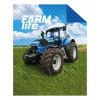 DETEXPOL Prehoz na posteľ Traktor blue farm Polyester, 170/210 cm
