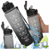 TRESSARI Motivačná fľaša fľaša na pitie s držiakom na vodu BPA FREE TRITAN 1000 ml
