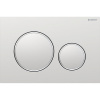 GEBERIT Sigma20 Round dvojčinné ovládacie tlačidlo, lakované, matný chróm, s povrchovou úpravou easy-to-clean, 115.882.JQ.1