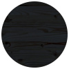 vidaXL Stolová doska čierna Ø50x2,5 cm masívna borovica