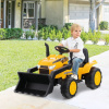 Costway Detský traktor na diaľkové ovládanie - Žltý