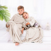 DecoKing, Detská TV deka Lazy Kids 90x105cm - krémová