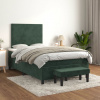 Box spring postel s matrací tmavě zelená 120 x 200 cm samet Zelená 3137716