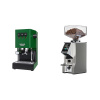 Gaggia Classic E24 BC, green + Eureka Mignon Specialita Smart, CR chrome