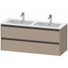 DURAVIT Ketho 2 závesná skrinka pod dvojumývadlo, 2 zásuvky, 1280 x 480 x 550 mm, plátno, K25266075750000