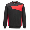 PORTWEST Mikina Crew Neck PW273 POR-PW273BDRXXL 2XL Černá/červená