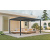 Hliníková bioklimatická pergola s lamelami BestBerg BBP-12G / 4 x 3 m / sivá
