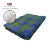 DRYBED Premium Vet Bed Káro modrý + zelený 100 x 75 cm
