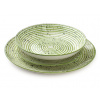 Mondex Porcelánová jedálenská súprava Stripes Green sada 18ks