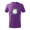 Baseball lopta v triku - Tričko detské bavlnené - 122 cm/6 rokov ( Fialová )