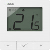 ENGO Controls E25-BATW - Regulátor teploty, batériový, biely, ZigBee/868MHz, povrchová montáž