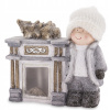 Vianočná dekorácia Krb s LED Babka 35x31x10 cm
