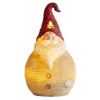 MagicHome Vianoce Postavička MagicHome Vianoce, Santa okrúhly stredný, LED, polyresin, 3xAAA, 28,5 cm