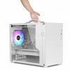 Počítačová skriňa Cube Case Micro-ATX, tvrdené sklo, RGB, biela
