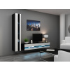 Obývacia stena Vigo NEW 8 (čierna/biely lesk)