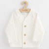 NEW BABY Dojčenský kabátik na gombíky New Baby Luxury clothing Oliver biely Veľ. 56