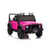 Elektrické autíčko Land Rover Defender 110 SVX 12V, ružové, 4X4 pohon, LED svetlá, predné aj zadné odpruženie kolies, 2.4 GHz diaľkové ovládanie, USB/Aux Vstup, Bluetooth, Lítiová batéria, 4 X 25W mot