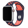 eses Športový silikónový perforovaný remienok pre Apple Watch 42 mm/44 mm/45 mm/46 mm/49 mm Farba: modročierna - mango