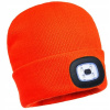 Čepice s LED a USB dobíjením PORTWEST neon orange