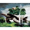 Korytnačka s lesom a vodopádmi, 40×50 cm, vypnuté plátno na rám 6053911