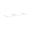 Hansgrohe Xelu Q - Doska pod umývadlo 136x55 cm, 2 výrezy, lesklá biela 54099050