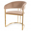 SIGNAL MEBLE Jedálenská stolička TULIPE VELVET, zlatá/béžová bluvel 28