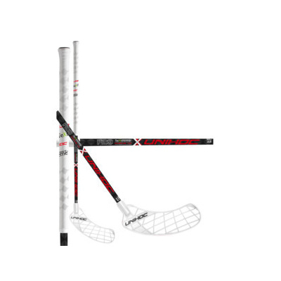 Unihoc UNITY TeXtreme Feather Light Curve 1.0º 29 red/white červená / biela, Pravá (pravá ruka dole), 92cm (=102cm)