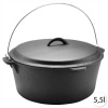Perfect Home 12017 Liatinový hrniec s pokrievkou, 31,2 cm, 5,5 L, čierny