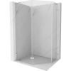 Mexen Lunar, L päťuholníkový sprchový kút naklápací doľava 100 x 90 cm, 8mm číre sklo, oceľový profil, 831L-100L-090P-97-00-L