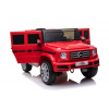 Elektrické autíčko Mercedes G500 12V, červené, 2,4 GHz diaľkové ovládanie, USB / SD Vstup, odpruženie, Lítiová batéria, LED svetlá, ORIGINÁL licencia