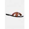 Love Moschino šľapky na plochom podpätku dámske kožené JA28092G0OIAX200 hnedá EUR 36