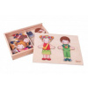 Teddies vkladačka obliekanie dievča chlapec 26ks vo fólii 25x19x35cm