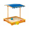 Drevené pieskovisko 0 kg Playtive (Hravé drevené pieskovisko s nastaviteľnou strechou)