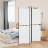 Univerzálny izbový paraván 3 panely biely 150 x 180 cm, tkanina