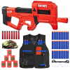 NERF FORTNITE COMPACT SMG ČERVENÝ AUTOMATICKÝ MEGAPACK SET