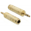 Delock adaptér stereo jack 3,5 mm samec na stereo jack 6,35 mm samice 65360